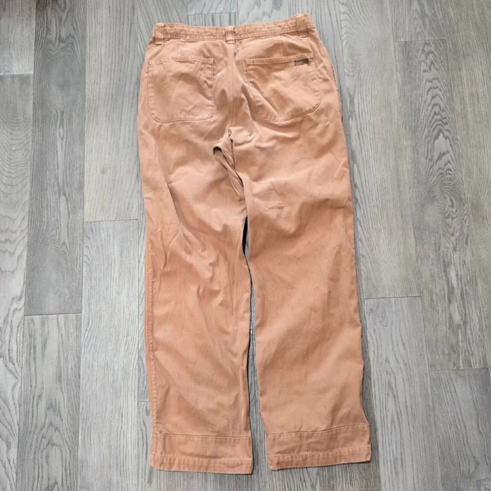 Orvis Canvas Work Pants  Men's 32 Terracotta Tan Cotton Straight Leg RN70534